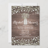 Babybloemen Rustic Wood Vrijgezellenfeest Kaart (Voorkant)