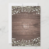 Babybloemen Rustic Wood Vrijgezellenfeest Kaart (Achterkant)
