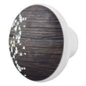 Babybloesem en donkerrood hout keramische knop (Rechts)