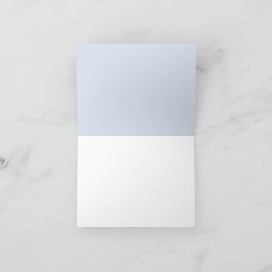 BabyBlue Gingham gepersonaliseerd gevouwen dank u Notitiekaartje (Binnen)