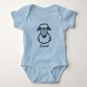 Babybody blau "David" Romper (Voorkant)