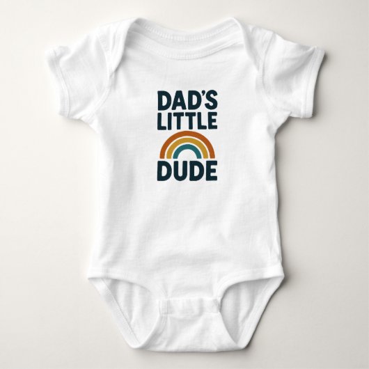 Babybody met "Dads Kleine Man" Romper (Voorkant)