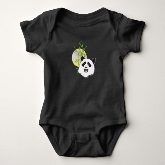 Babybody mit grossem Panda Baby Strampler Romper (Voorkant)