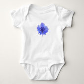 Babybody pak met blauw korenbloem ontwerp romper (Voorkant)
