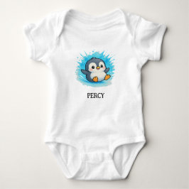 Babybody – Percy Penguin naam outfit Romper
