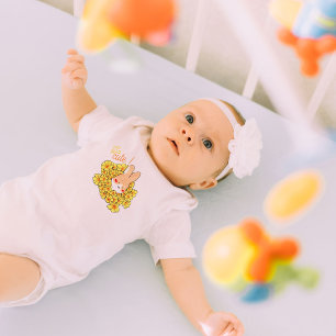 Babybody So Cute konijn schattig en gele bloemen Romper