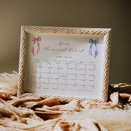 Babyboog Verwachtingsdatum Raden Kalender Poster