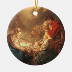 babyboomer voor de eerste kerstdag keramisch ornament