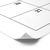 Babyborrel Baby Verwachtingsdatum Kalender Gokspel Poster (Hoek)