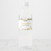 Babyborrel Bouwplaats Waterfles Etiket (Voorkant)