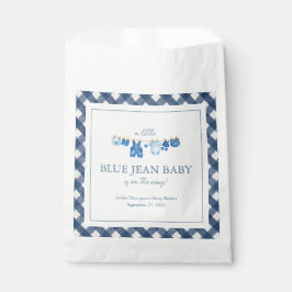 Babyborrel met blauwe jeans bedankzakje