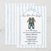 Babyborrel met blauwe jeans kaart (Voorkant / Achterkant)