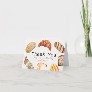Babyborrel met 'Bun in the Oven' Gebakjes Bedankkaart