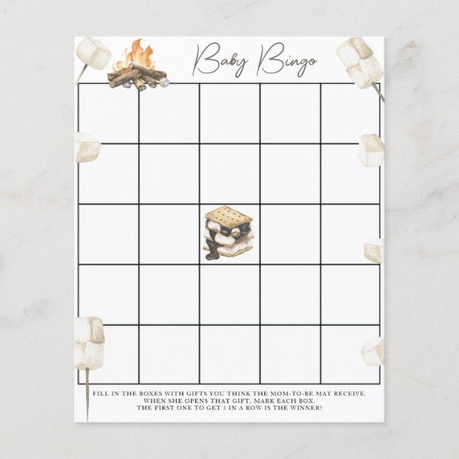 Babyborrel met vreugdevuur - Bingo spel (Voorkant)