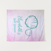 Babyborrel met zeeschelpen wandkleed (Voorkant (horizontaal))