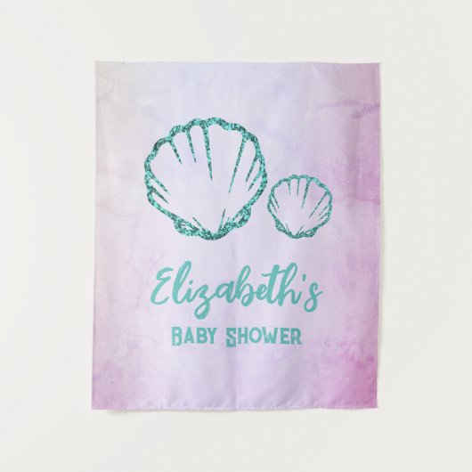 Babyborrel met zeeschelpen wandkleed (Voorkant)