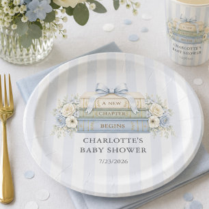 Babyborrel Papieren Bord met Blauwe Streep