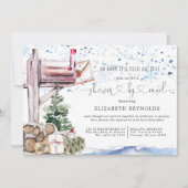 Babyborrel per post | Winter Kerst Baby Shower Kaart (Voorkant)