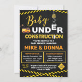Babyborrel uitnodiging onder constructie (Voorkant)