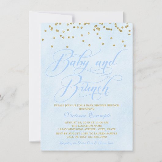Babyborrel uitnodigingen voor jongen (Voorkant)