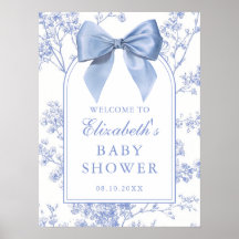 Babyborrel Welcomebord met Vintage Blauwe Strik