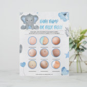 Babybultje of bierbuik [Babyolifant [Blauw] Briefhoofd (Staand voorkant)