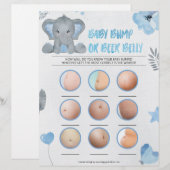 Babybultje of bierbuik [Babyolifant [Blauw] Briefhoofd (Voorkant / Achterkant)