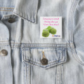 BabyCrazy Logo, knop.. Vierkante Button 5,1 Cm (In situ)