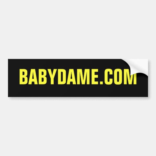BABYDAME.COM Bumpersticker (Voorkant)