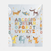 Babydeken - ABC letters Fleece Deken (Voorkant)