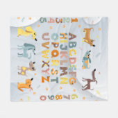 Babydeken - ABC letters Fleece Deken (Voorkant (Horizontaal))