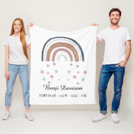Babydeken Geboorte Verslag Regenboog Sterren Fleece Deken