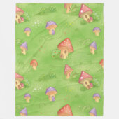 Babydeken met champignons fleece deken (Voorkant)