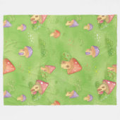 Babydeken met champignons fleece deken (Voorkant (Horizontaal))
