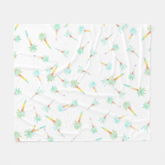 Babydeken met palmboom fleece deken (Voorkant (Horizontaal))