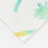 Babydeken met palmboom fleece deken (Hoek)