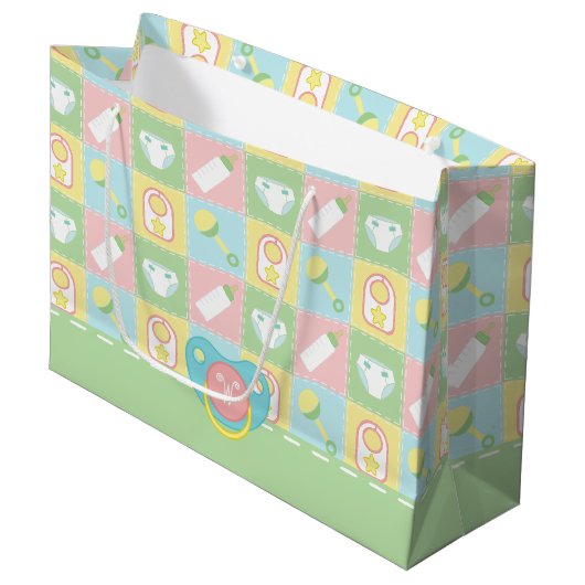 Babydekengeschenkentas Large Cadeautasje (Voorkant Gekanteld)