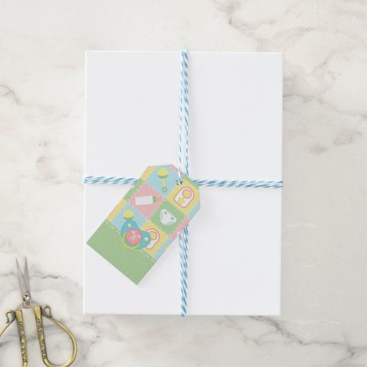 Babydekengeschenklabel Cadeaulabel (Met Touw)