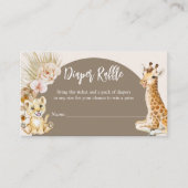 Babydieren boho arch baby shower luierhandel informatiekaartje (Voorkant)