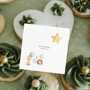Babydieren met ballonnen Schattige Baby shower Servet
