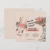 Babydieren met bloemen kaart (Voorkant / Achterkant)