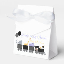 Babydieren op een Baby shower Geschenkdozen