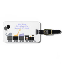 Babydieren op een Bagagelabel