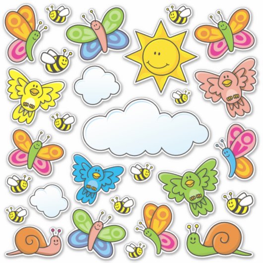 Babydieren Sticker (Voorkant)
