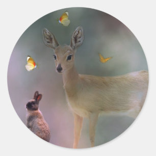Babydierenwoud Ronde Sticker