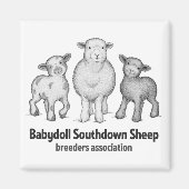 Babydoll Sheep products Magneet (Voorkant)
