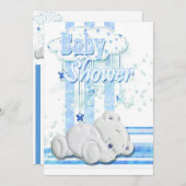 Babydouche blauw kaart (Voorkant / Achterkant)