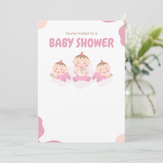 Babydouche Kaart (Staand voorkant)