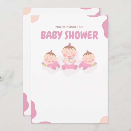 Babydouche Kaart (Voorkant / Achterkant)