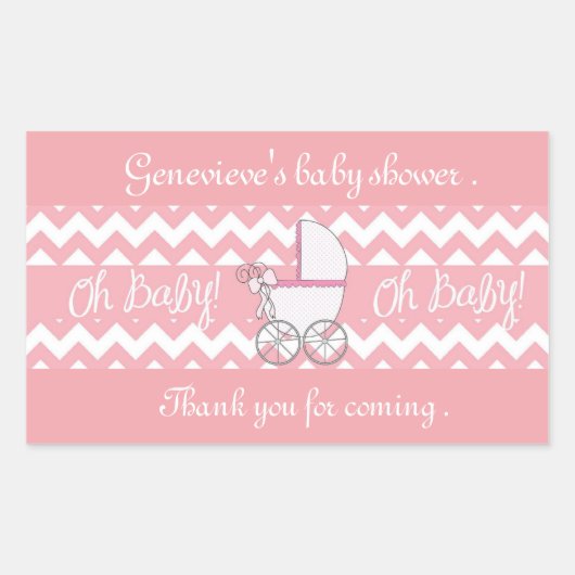 Babydouche Rechthoekige Sticker (Voorkant)